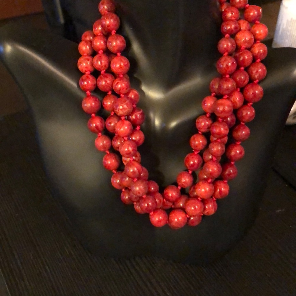Extra Long Red necklace